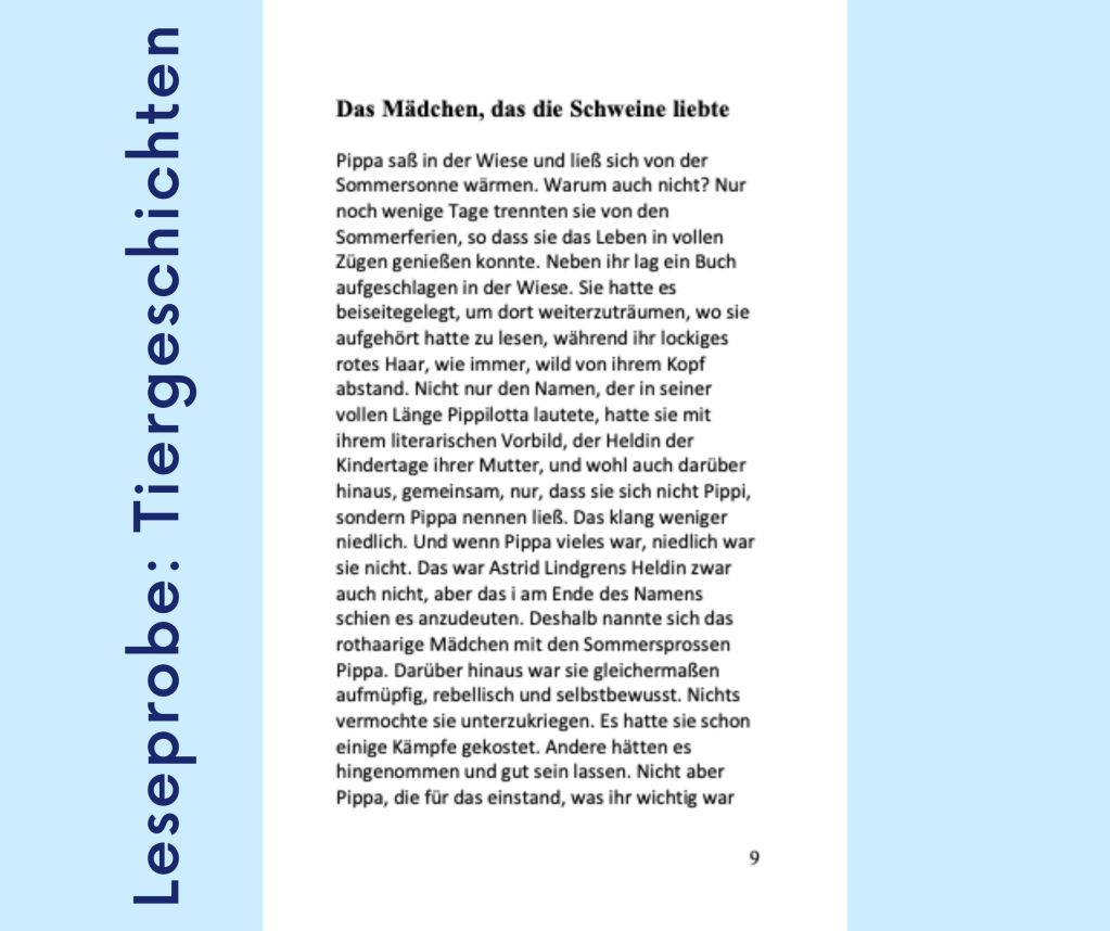 Leseprobe aus "Tiergeschichten"